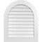 Ekena Millwork Round Top Surface Mount PVC Gable Vent: Non-Functional, w/ 3-1/2"W x 1"P Standard Frame, 28"W x 34"H GVPRT28X3401SN - alternate 1